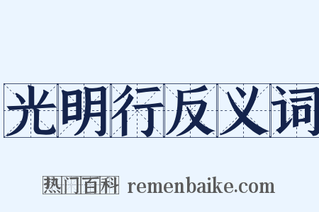 光明行反义词是什么意思的图片